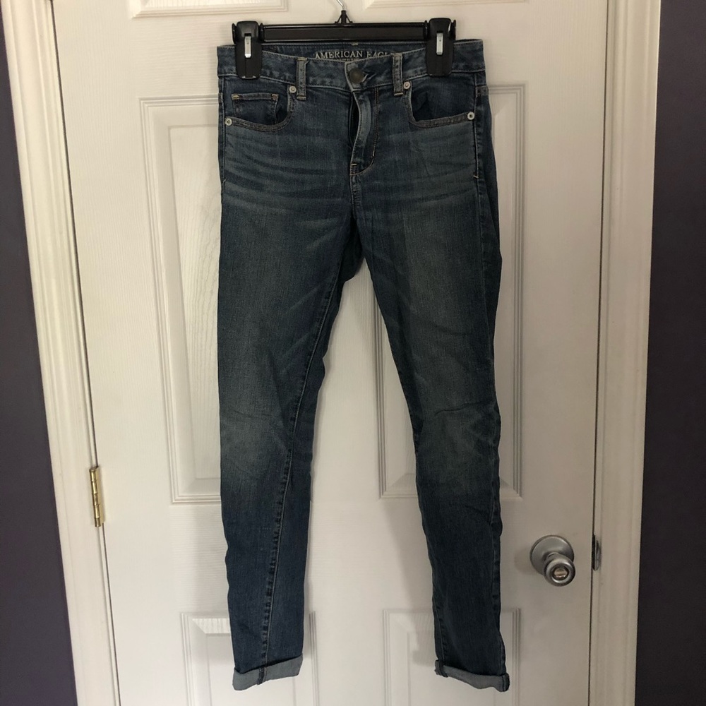 High rise stretch American eagle jeans size 4